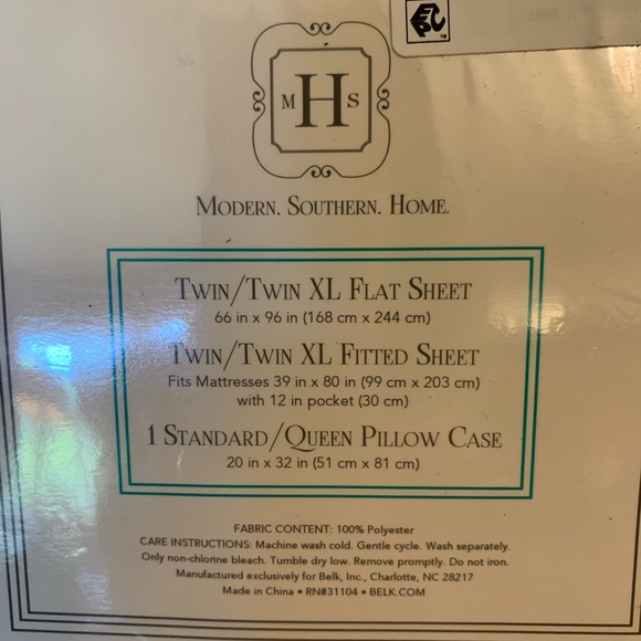 New! MODERN SOUTHERN HOME Sheet Set Twin/Twin XL Rainbow Print Soft! - Picture 4 of 5